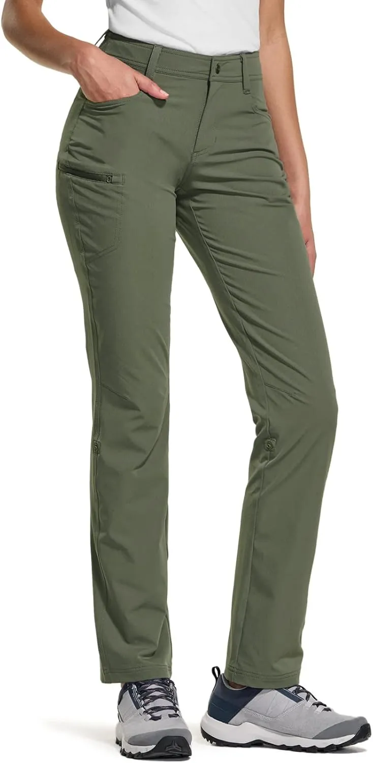 CQR Women's Hiking Pants, Quick Dry Stretch UPF 50  Sun Protective Outdoor Pants, Lightweight Camping Work Pant