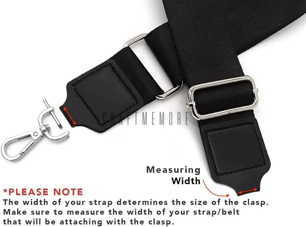 CRAFTMEMORE 2pcs Detachable Snap Hook Swivel Clasp w/Screw Bar VT493 Bag Strap Hardware Replacement (1 Inch, Gunmetal)