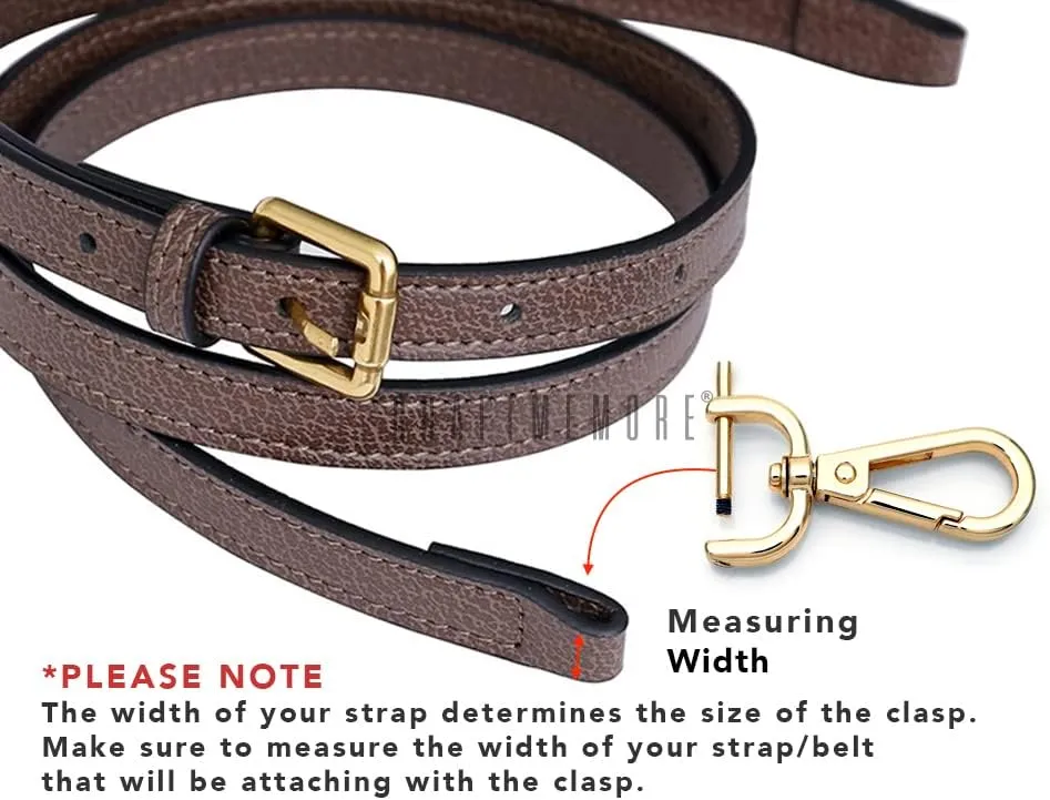 CRAFTMEMORE 2pcs Detachable Snap Hook Swivel Clasp w/Screw Bar VT493 Bag Strap Hardware Replacement (1 Inch, Gunmetal)