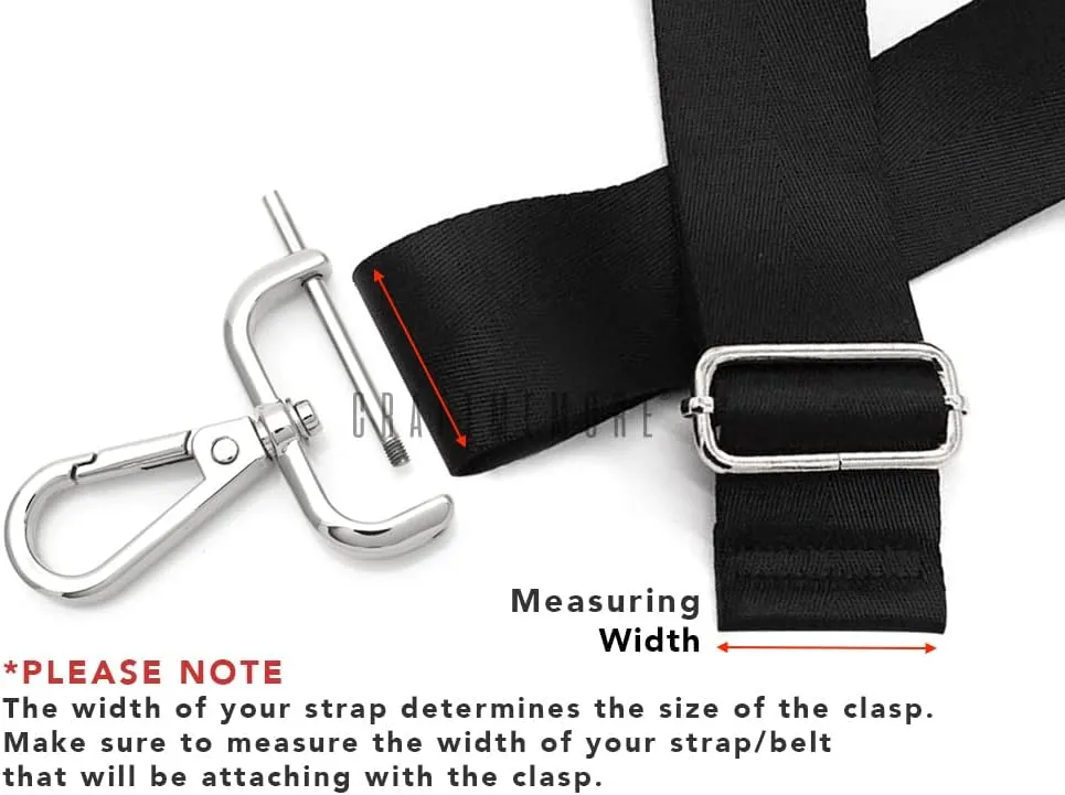CRAFTMEMORE 2pcs Detachable Snap Hook Swivel Clasp w/Screw Bar VT493 Bag Strap Hardware Replacement (1 Inch, Gunmetal)