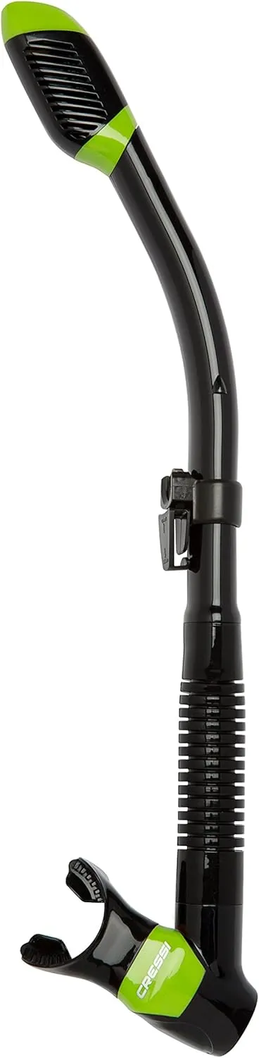 Cressi Adult Diving Dry Snorkel with Splash Guard and Top Valve - Supernova Dry: Designed in Italy