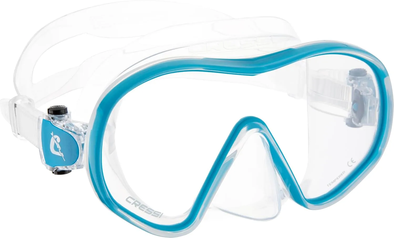 Cressi Single Lens Frameless Scuba Mask & Dry Snorkel for Snorkeling, Scuba Diving, F-Dual & Tao Dry: Designed in Italy