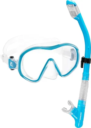 Cressi Single Lens Frameless Scuba Mask & Dry Snorkel for Snorkeling, Scuba Diving, F-Dual & Tao Dry: Designed in Italy
