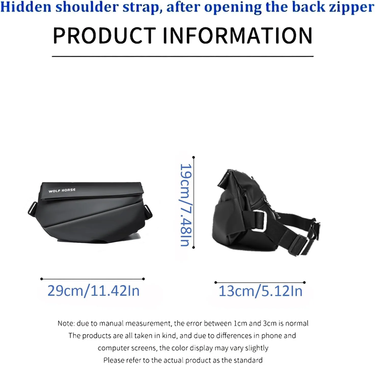 Cross-body Bag - Quick Access, Expandable, Multipurpose Crossbody Bag Waterproof Chest Shoulder Backpack Casual Daypack for Travel Work