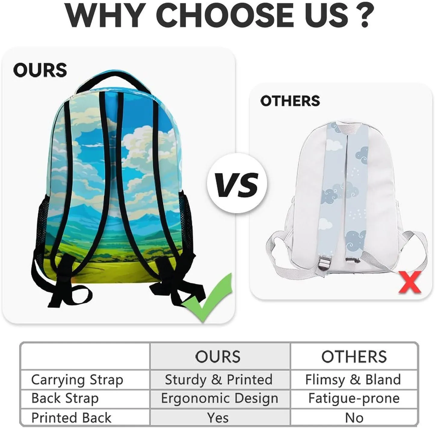 Custom Sheep Backpack for Kids, 17 Inch White Backpacks for Girls, Cute Sunflower Print Bookbag for Teens