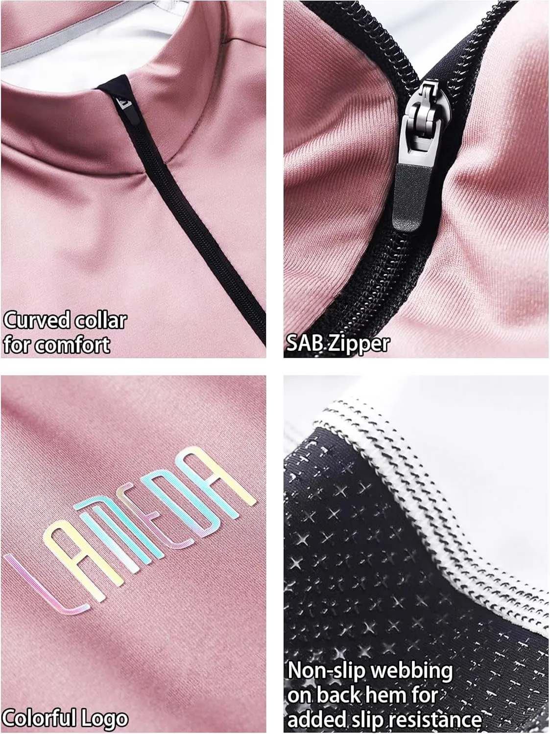 Cycling Jersey Women Long Sleeve, Breathable Bike Jersey with Pockets, Bike Shirts for Bicycle Road Biking Riding