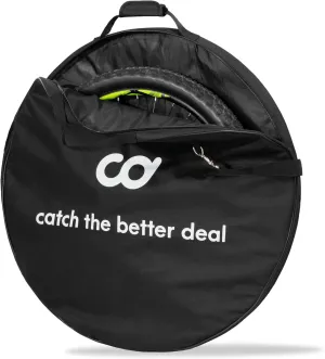 CyclingDeal Bike Bicycle Wheel Bag - Soft Foam Padded for 700c Road Bike & 26" 27.5" 29" MTB Wheel Set - Quality Nylon 600D with Detachable Shoulder Strap - Single Wheel Bag
