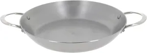 De Buyer MINERAL B Carbon Steel Paella Pan - 12.5” Diameter, 9.25” Cooking Surface - Multipurpose Pan for Stovetop & Oven - PFAS, PFOA & PFOS Free - Made in France
