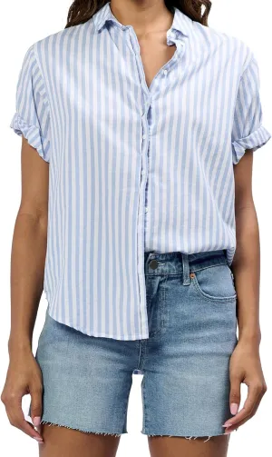 DEAR JOHN Benning Novelty Women's Shirt - Size: Medium - Skyway Stripe