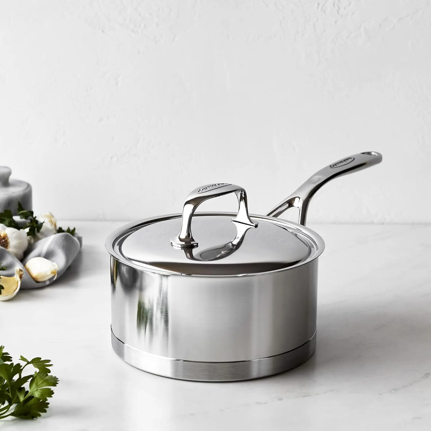 Demeyere 41418-41518 Stainless Steel Saucepan, 2.3-qt,