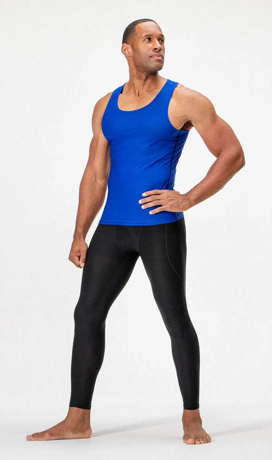 DEVOPS 3 Pack Men's Muscle Dry Fit Compression Tank Top