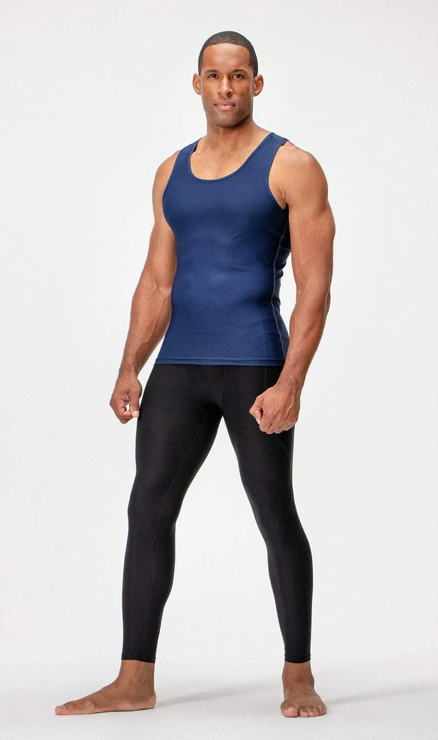 DEVOPS 3 Pack Men's Muscle Dry Fit Compression Tank Top