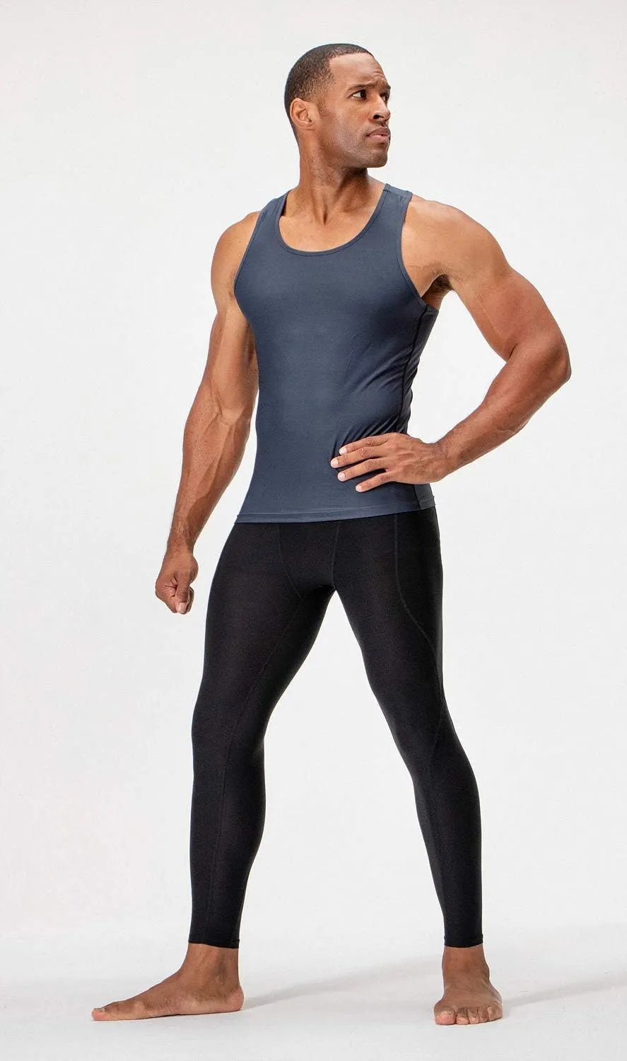 DEVOPS 3 Pack Men's Muscle Dry Fit Compression Tank Top