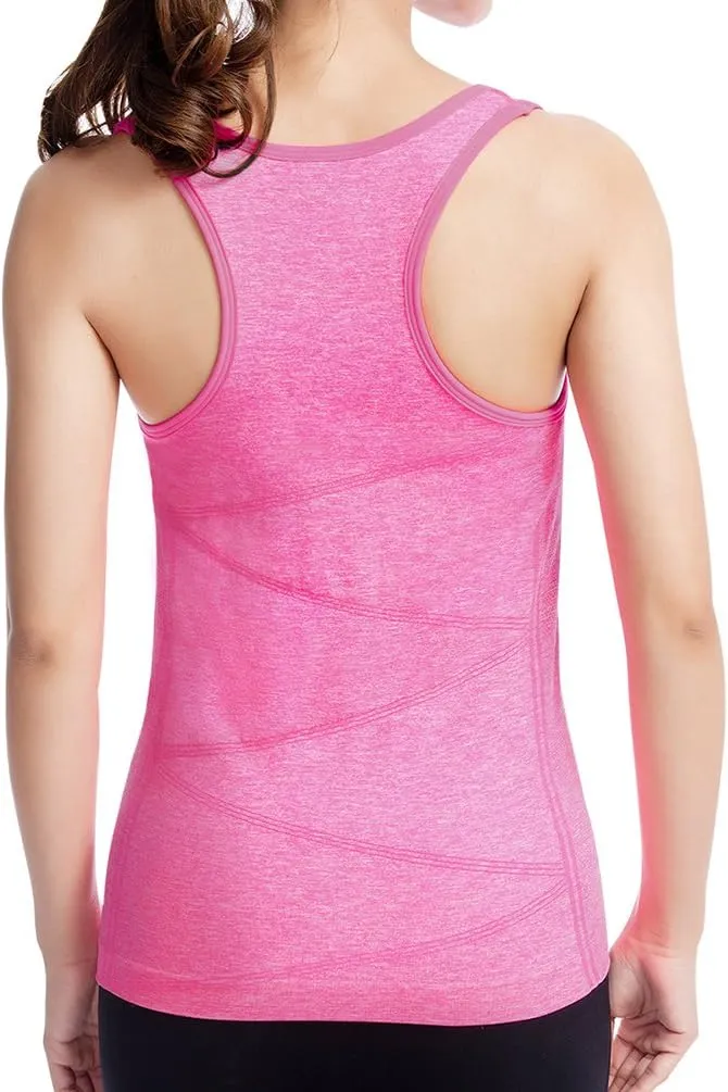 Disbest Yoga Tank Top, Women's Performance Stretchy Quick Dry Sports Workout Running Top Vest with Removable Pads