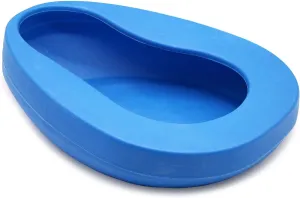 DMI Bedpan for Bariatric Adults with No Spill or Splash Design, FSA/HSA Eligible, Blue