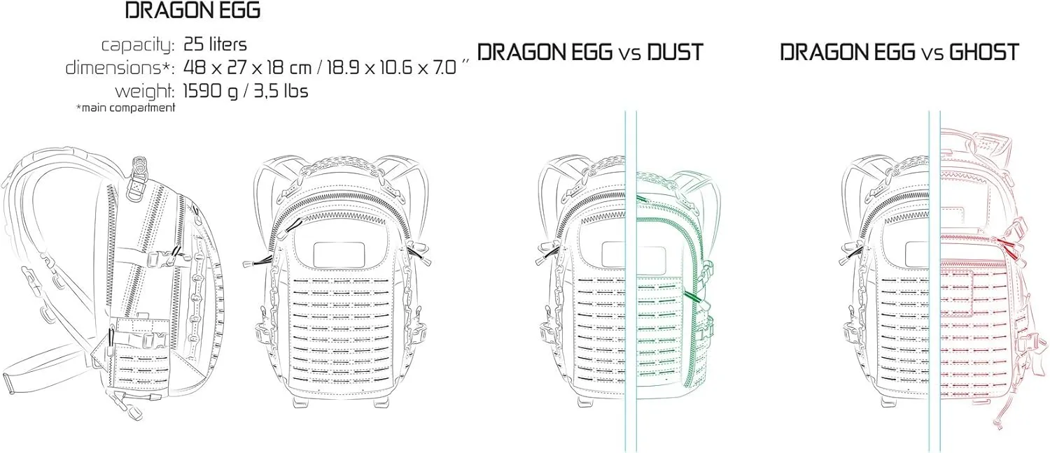 Dragon Egg Mk II Tactical Backpack Coyote Brown/Adaptive Green 25 Liter Capacity