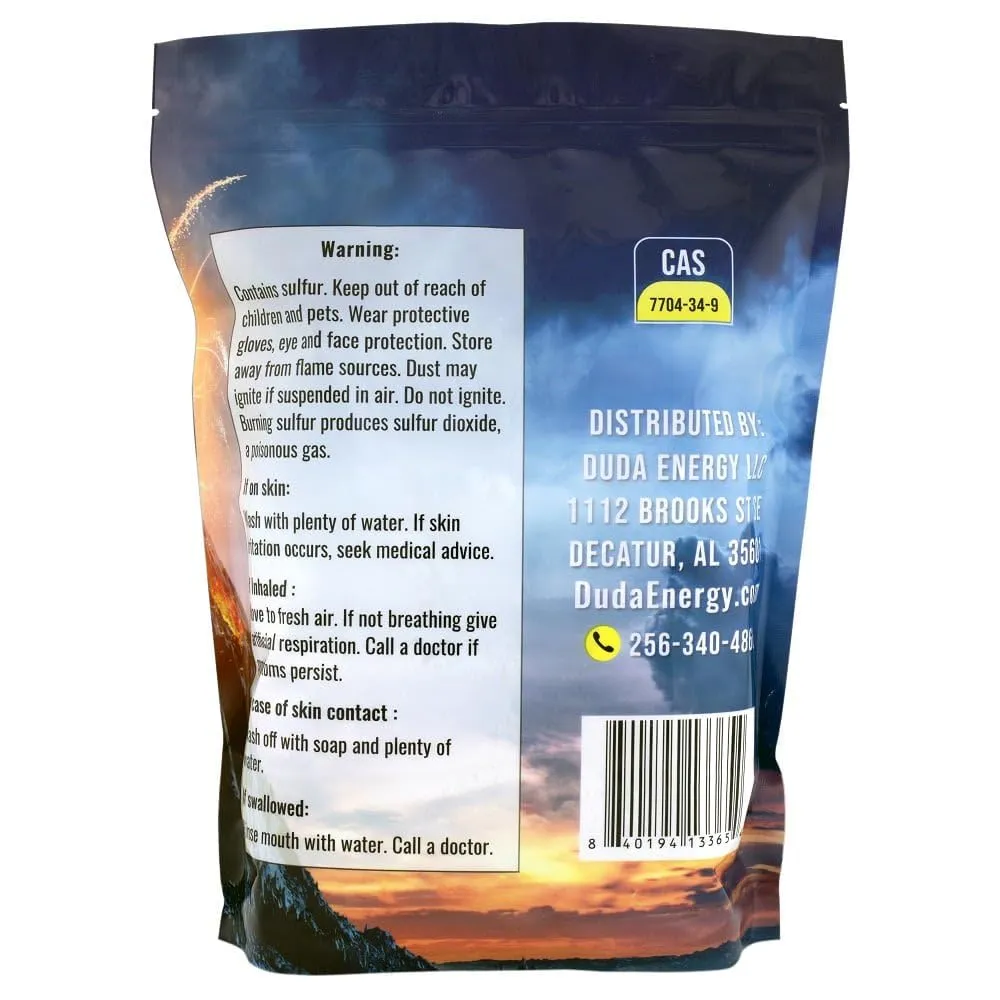 Duda Energy 10 lb Yellow Sulfur Powder Fertilizer, Commercial Grade, Elemental