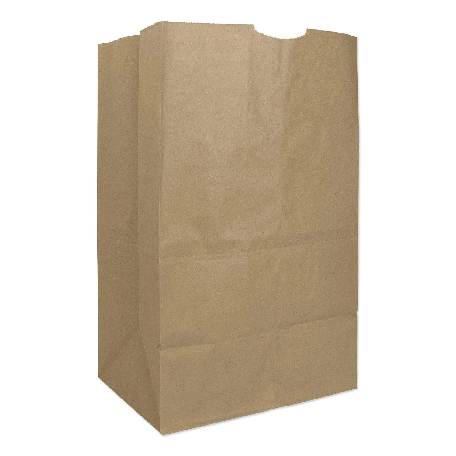 Duro ID# 29821 20# Short Husky SOS Bag 50# 100% Recycled Natural Kraft 500pk (2 Packs of 250) 8-1/4 x 5-15/16 x 13-3/8