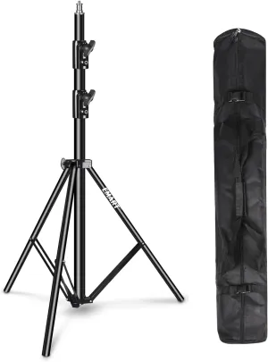 EMART Heavy Duty Light Stand 8.5ft, Spring Cushioned, Aluminum Alloy Construction, Photo Video Studio Tripod with Carrying Bag for Photography Lighting, Parabolic Softbox, Flash (1 Pack)