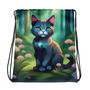 Enchanted Cat Drawstring Bag