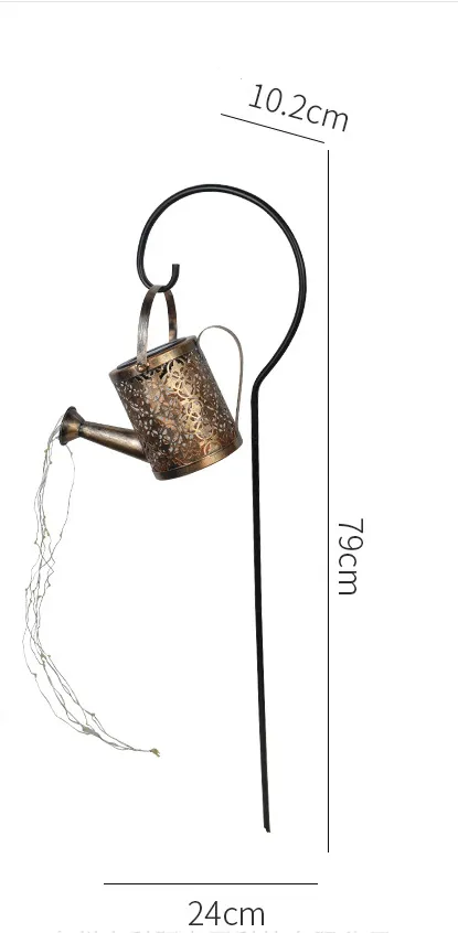 Enchanted Watering Can Outdoor Solar Watering Can Ornament