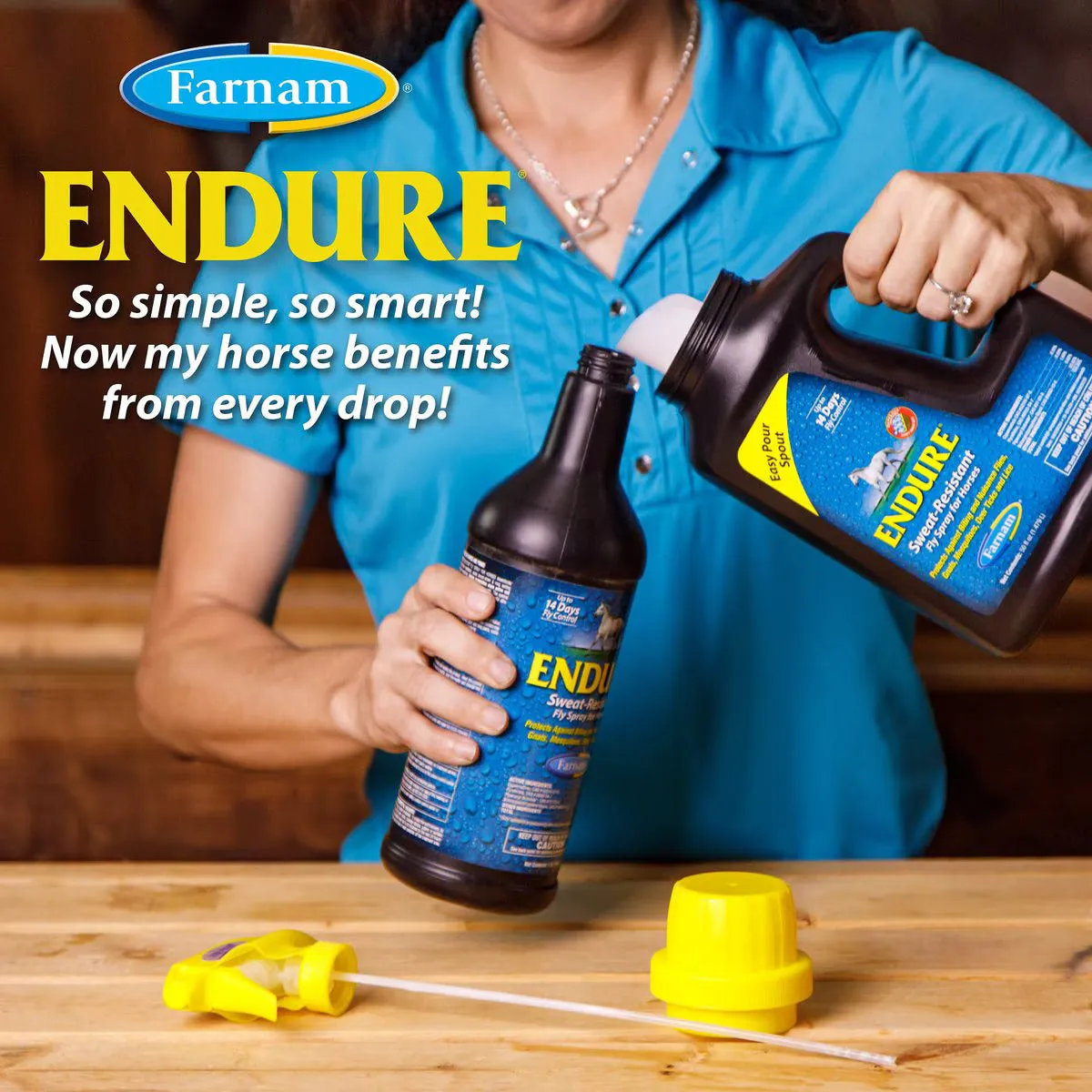 Endure Sweat-Resistant Fly Repellent for Horses - 1 Gallon