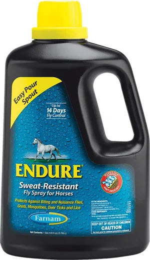 Endure Sweat-Resistant Fly Repellent for Horses - 1 Gallon