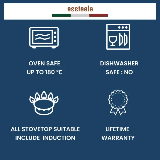 Essteele Per Salute Stainless Steel Induction Covered Sauteuse - 32cm/5.7L