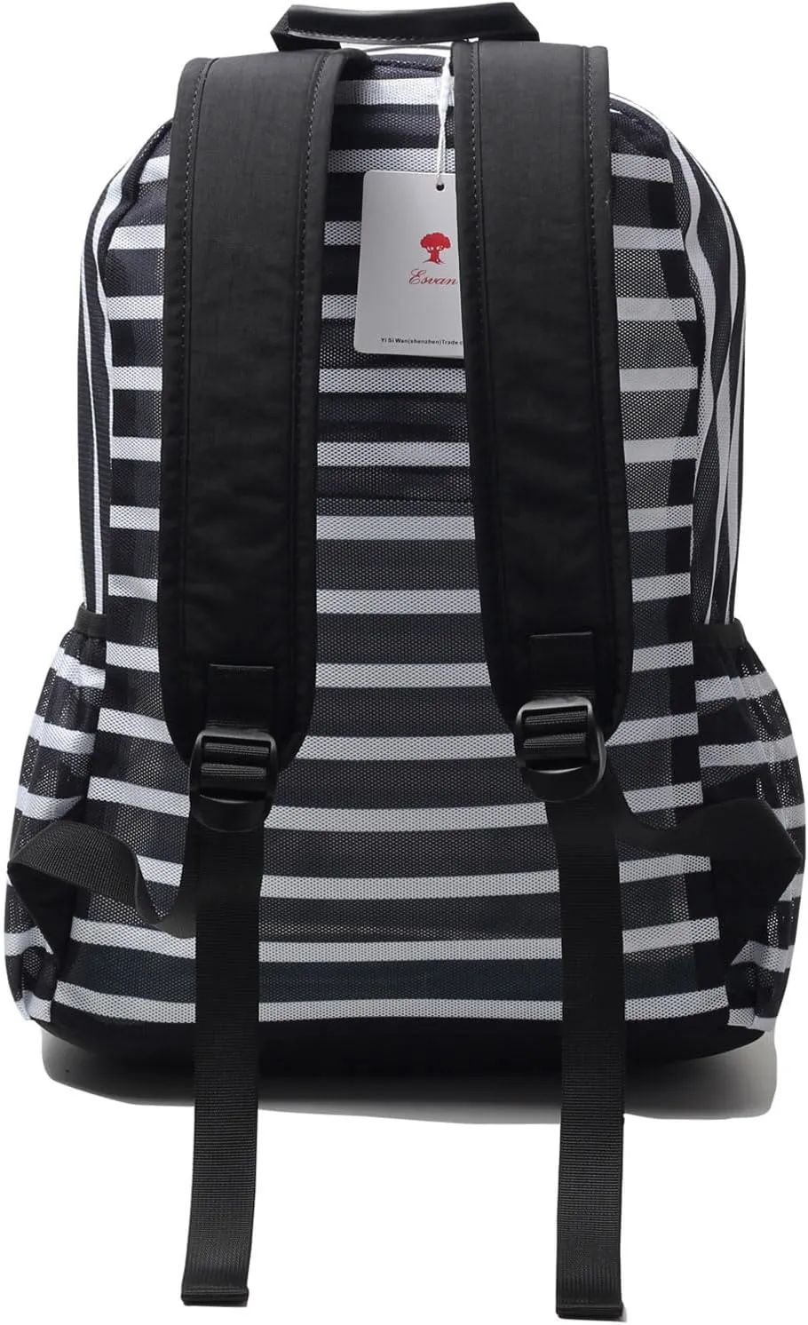 ESVAN Original Print Mesh Backpack Semi-Transparent Sackpack See Through Beach Bag Daypack Multi-Purpose Women Men Unisex