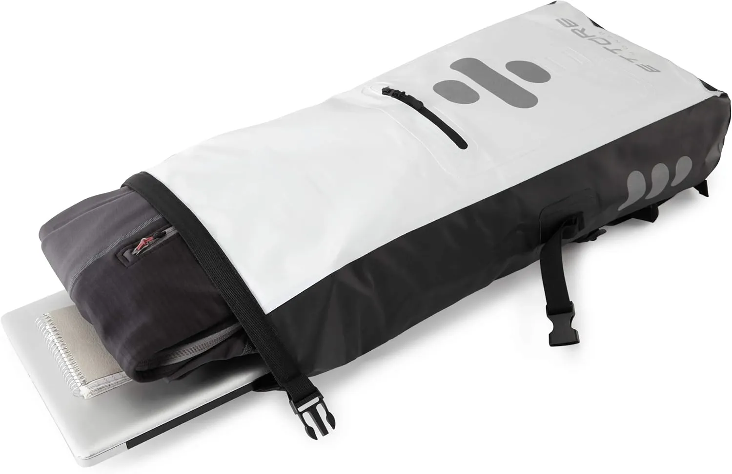 Ettore Cycling Rucksack 100% Waterproof Dry Bag - Black/White - Sonar