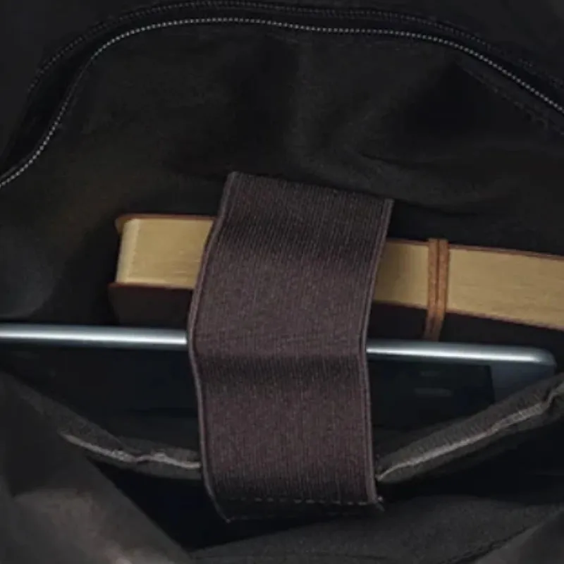 Expandable Genuine Leather Men's Backpack
