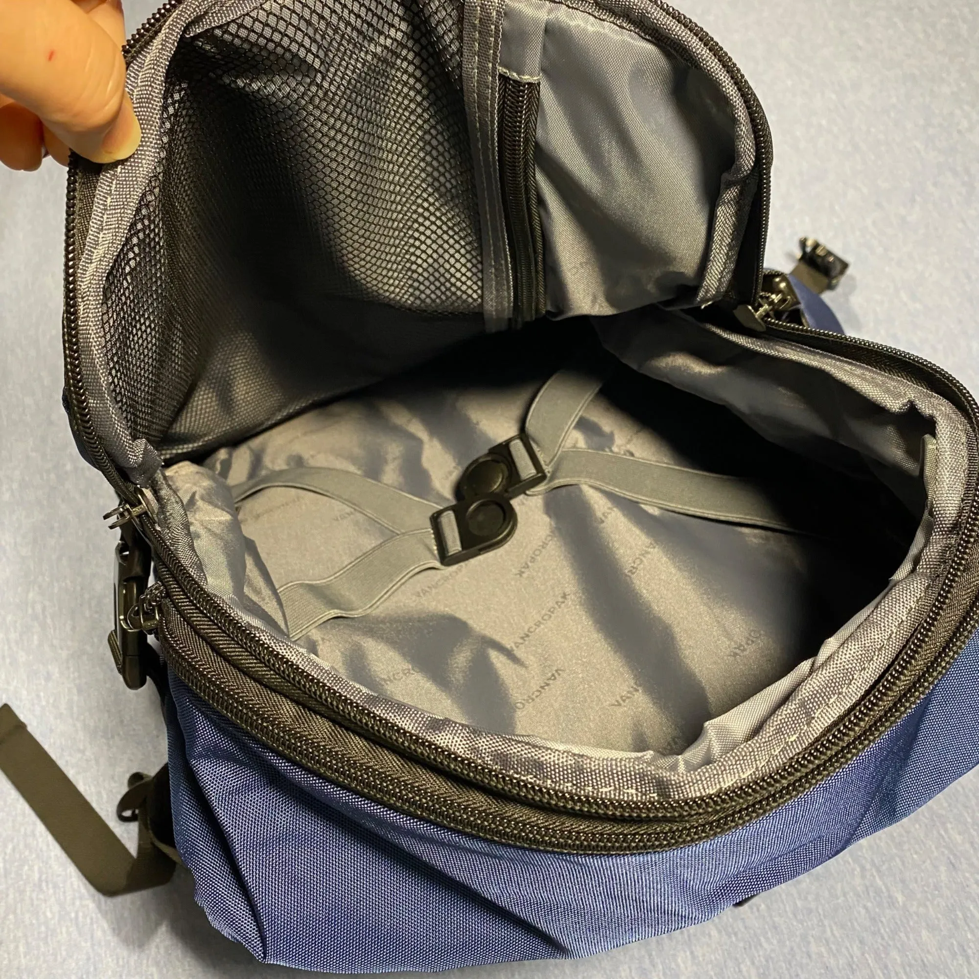 Expandable Vancropak Travel Backpack Day Bag With Multiple Compartments