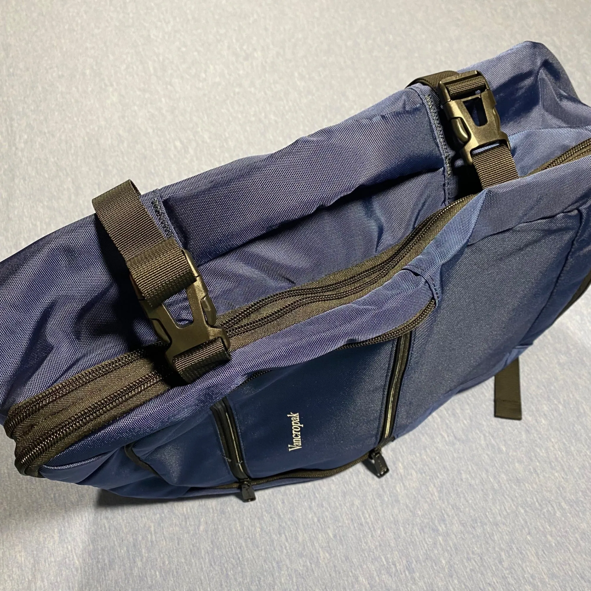 Expandable Vancropak Travel Backpack Day Bag With Multiple Compartments