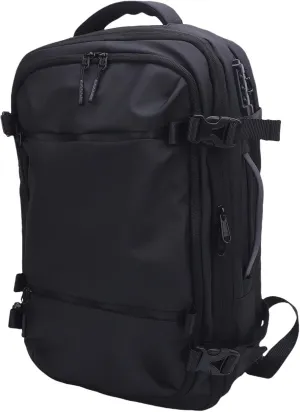 Expandable Water Proof Oxford Cloth Vacuum Backpack with TSA Lock USB Charging Port and Compression Bag for Travel Business Outdoor Adventures