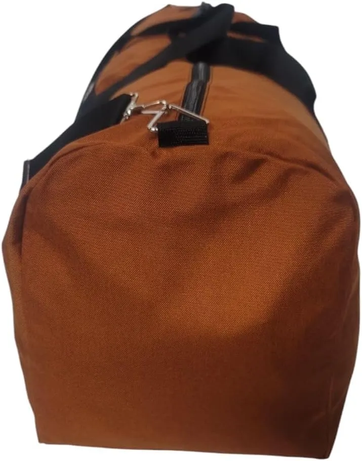 Extra Large Eagle Duffle Very Spacious Extremely Durable, Water Resistant With side pocket Made In USA. (Clay)