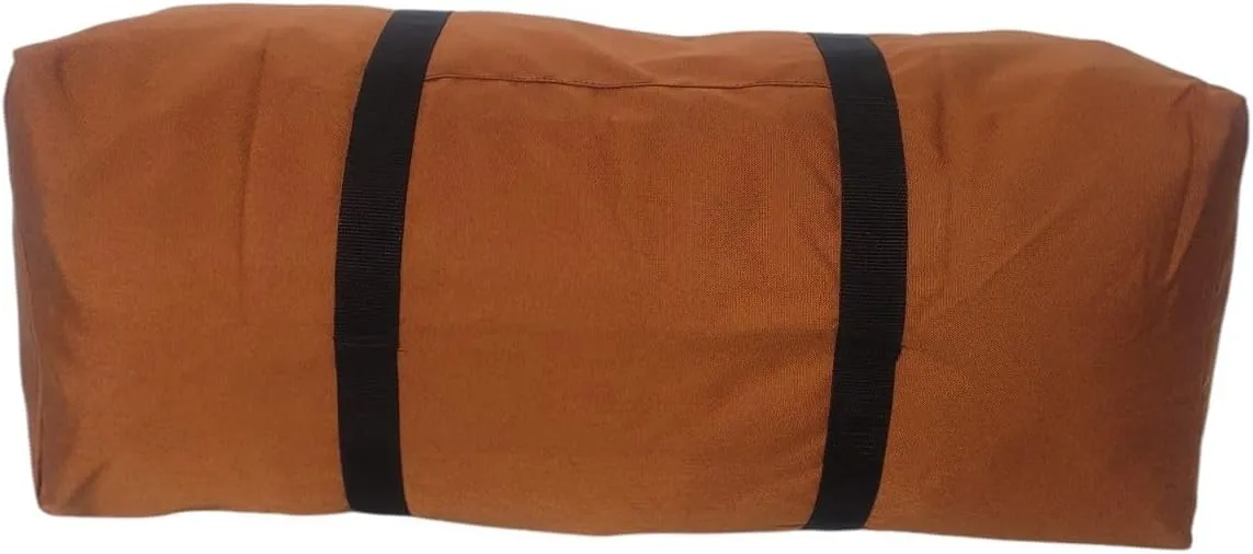 Extra Large Eagle Duffle Very Spacious Extremely Durable, Water Resistant With side pocket Made In USA. (Clay)