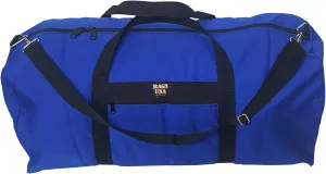Extra Large Eagle Duffle Very Spacious Extremely Durable, Water Resistant With side pocket Made In USA.(Blue)