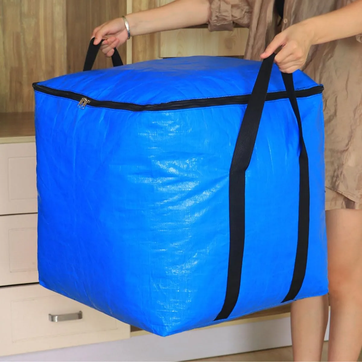 Extra Large Heavy Duty Storage Bag (Blue, 125L)