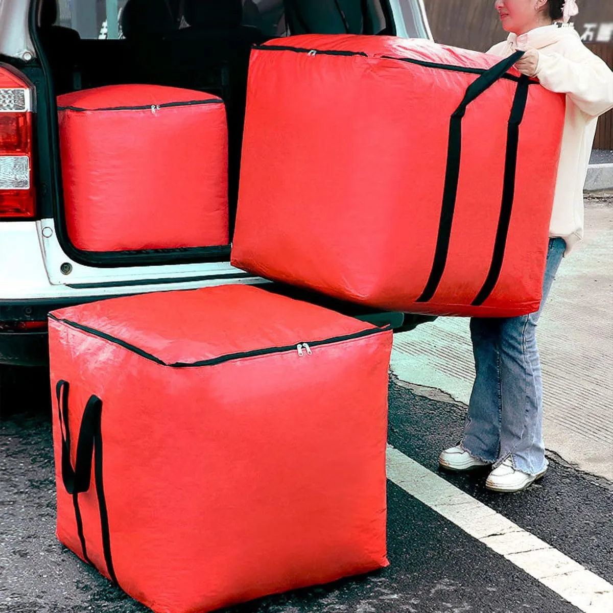 Extra Large Heavy Duty Storage Bag (Blue, 288L)