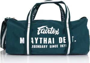 Fairtex BAG9 Retro Style Barrel Bag Thai Boxing Heavy Gym Bag Myay Thai MMA (Green)