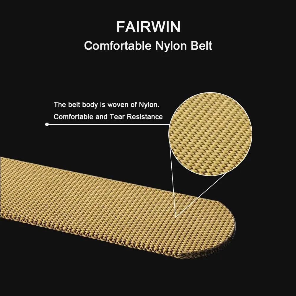 FAIRWIN Tactical Rigger Belt, 1.7 Inches Mens Nylon Webbing Utility Belt with V-ring Heavy-Duty Quick-Release Buckle
