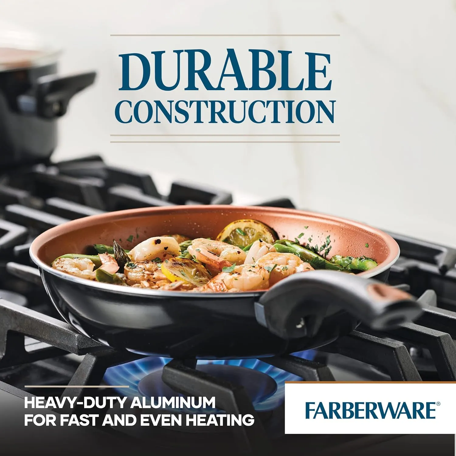 Farberware Glide Nonstick Frying Pan Set / Fry Pan Set / Skillet Set - 9.25 Inch and 11.25 Inch , Black