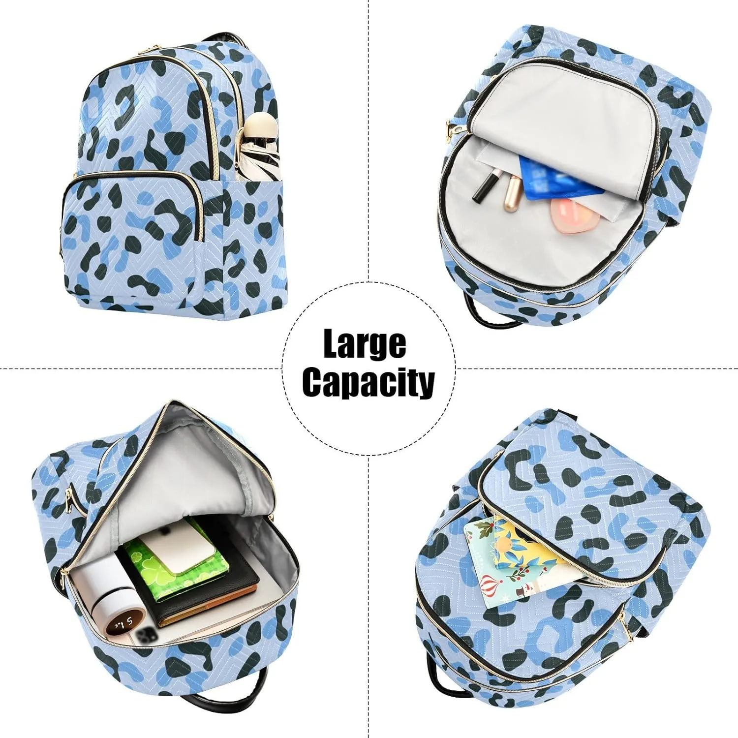 Fashion Travel Backpack for Women Multi Pockets Lightweight Purse for Women Mottled (Small Pattren 2)