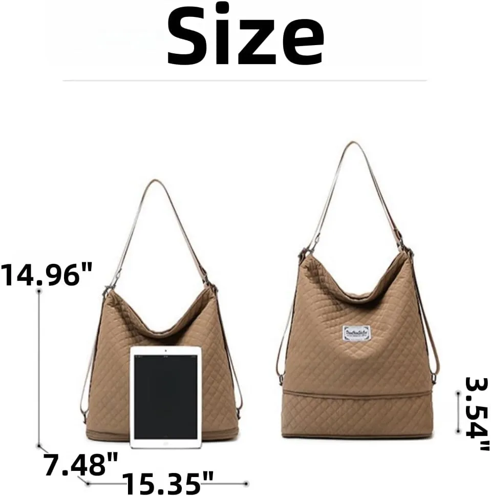 Fashionable Expandable Travel Bag, Unisex Shoulder & Backpack, 4 Colors, Multi-Carry Options,Sports Duffel (Khaki)