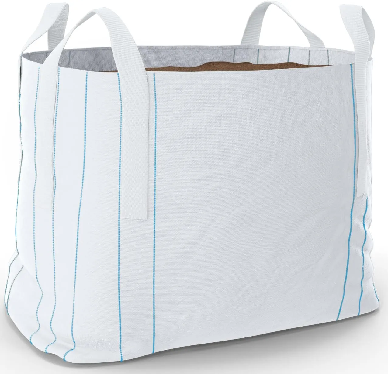 FIBC Bulk Bag - 1 Ton Bag - 35 x 35 x 40" - Heavy Duty Super Sack for Agriculture Feed & Grain, Construction Debris Removal - 2200lb Capacity