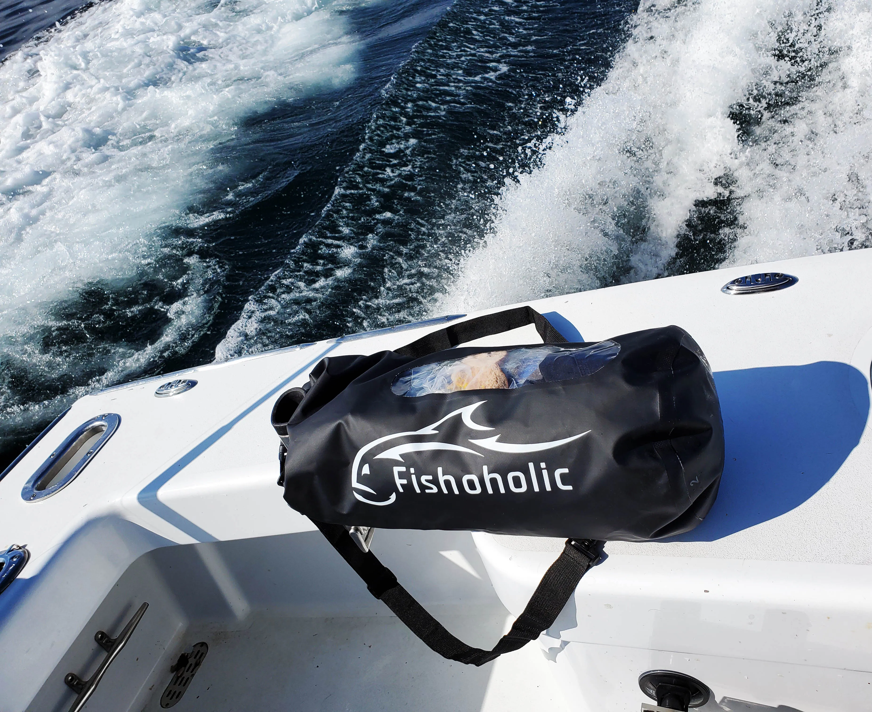 Fishoholic 30L Dry Bag - Clear Window Waterproof Gear Bags - Fail-Safe Snap - Tough & Durable