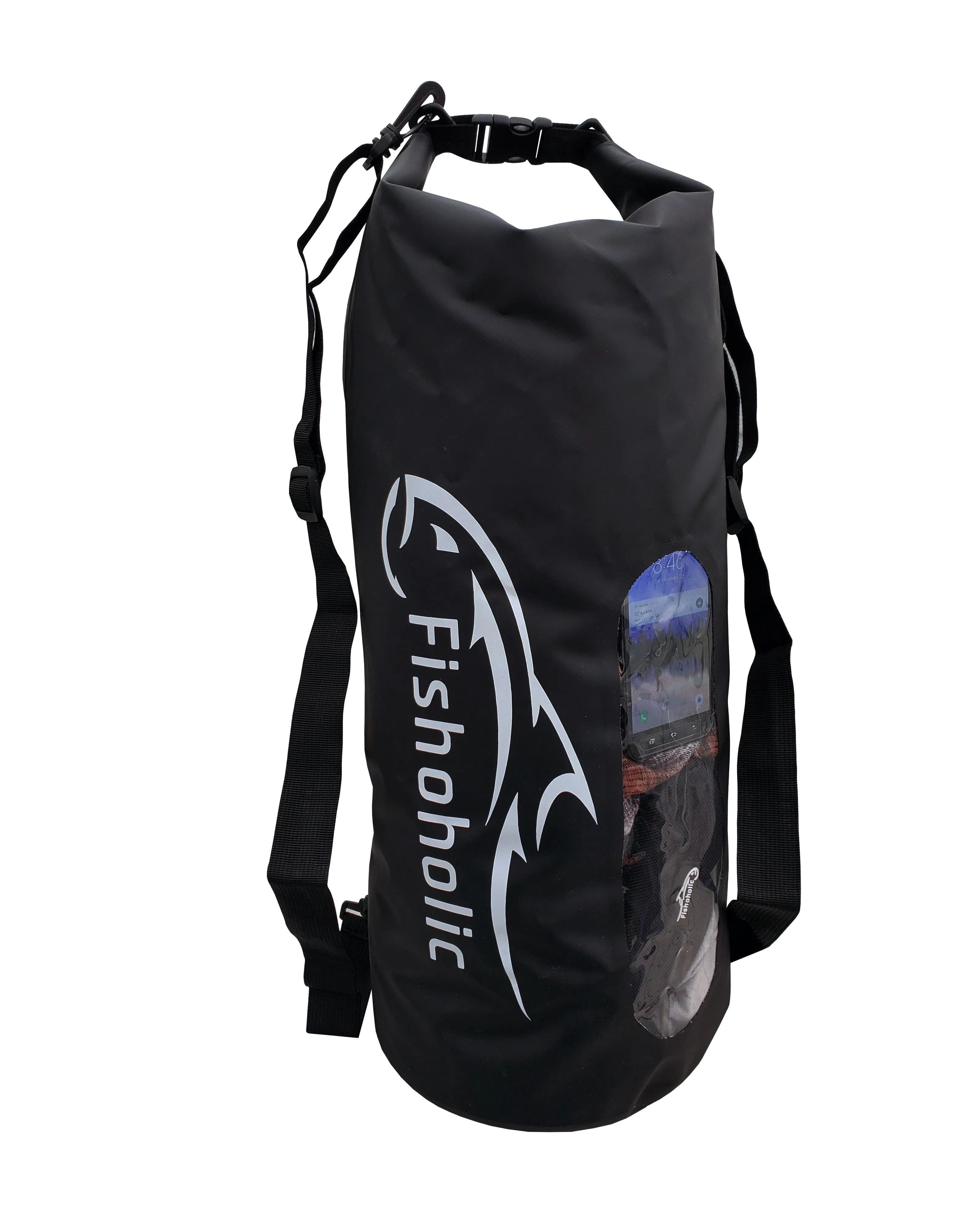 Fishoholic 30L Dry Bag - Clear Window Waterproof Gear Bags - Fail-Safe Snap - Tough & Durable
