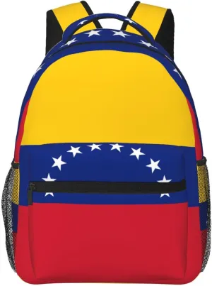 Flag of Venezuela Backpack, suitable for light travel, daily multi-purpose bag, suitable for commuting, cycling, work