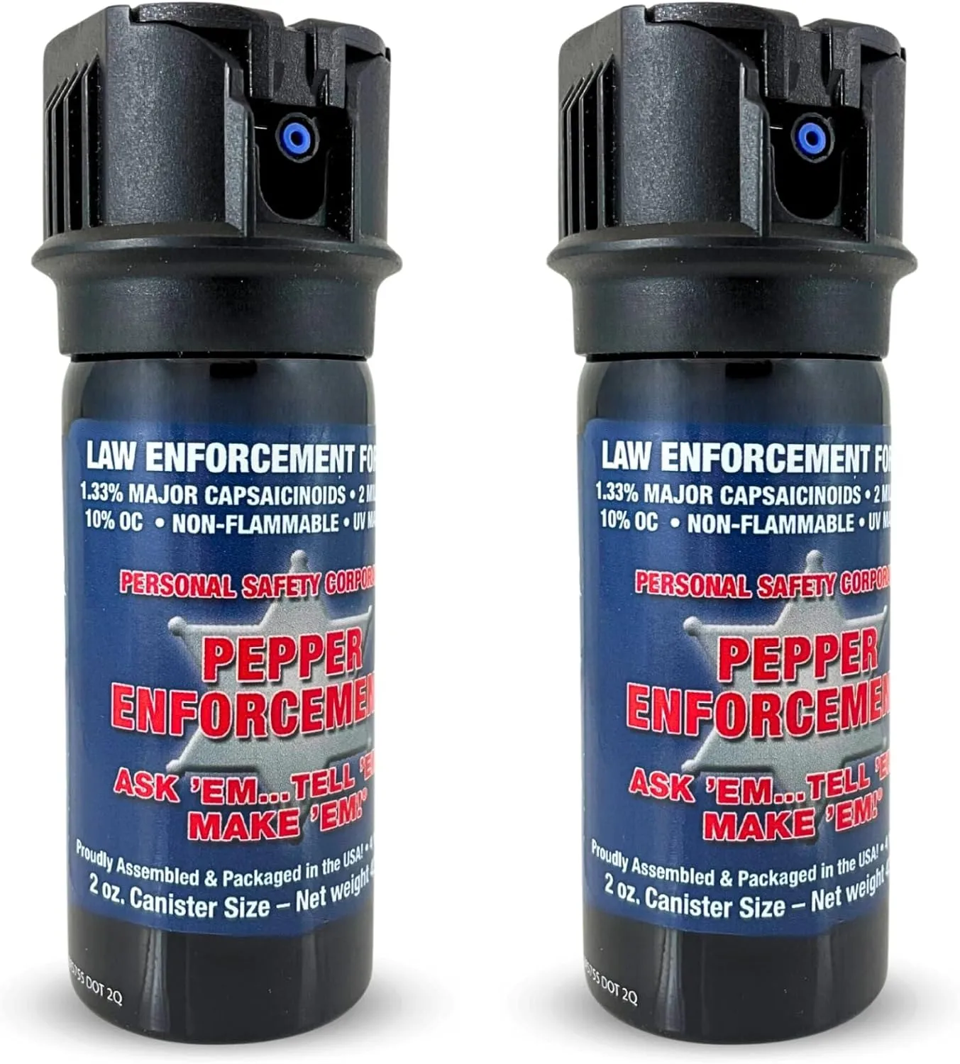 Fogger Pepper Spray 2 Pack for Self Defense, 2 oz. Flip-Top - Maximum Strength 10% OC Fog Formula - Non Lethal Personal Protection Home Safety