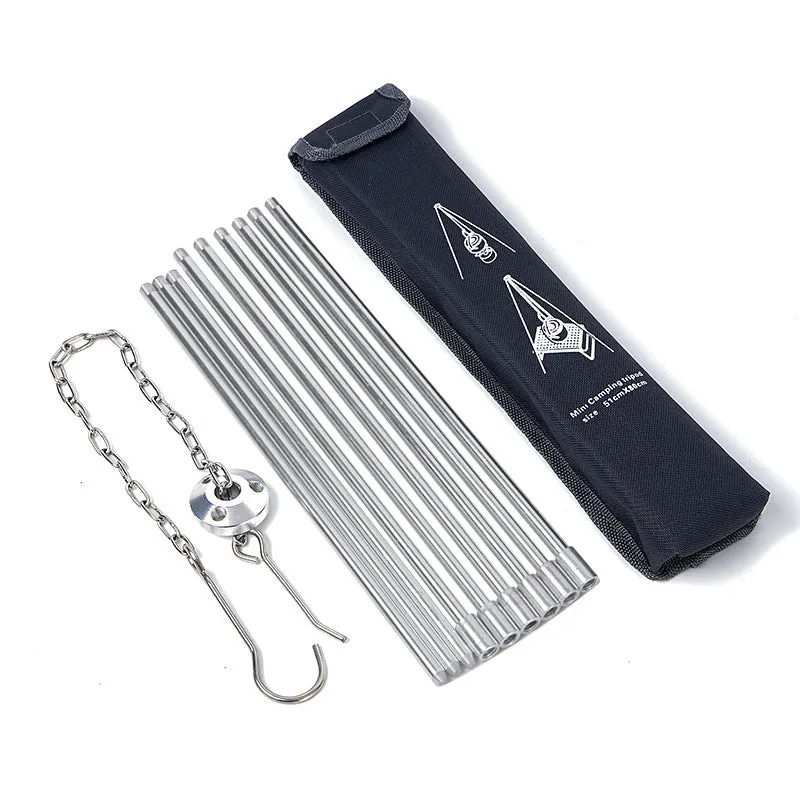 Foldable Campfire Tripod: Lightweight Aluminium Alloy Hanging Pot Bracket